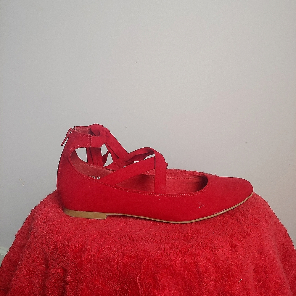 Brash Red Ballet Flats